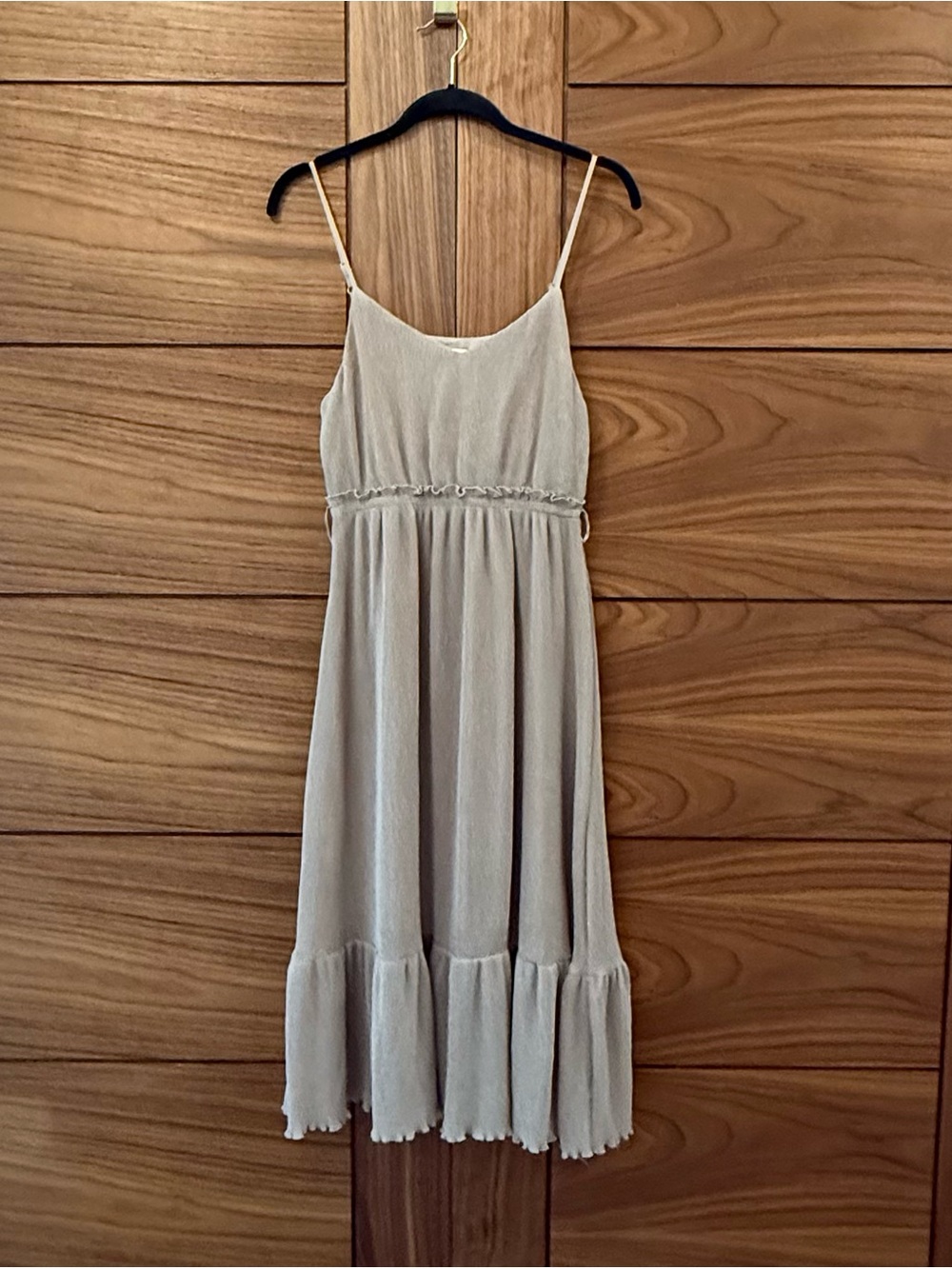 Sweet Wanderer Beige Maxi Dress Coquette Cottage Core - Sz S